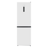 Réfrigérateur HISENSE FCN300AWE1 avec porte blanche, intérieur spacieux et étagères en verre, vue de face.