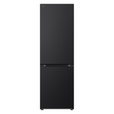 Réfrigérateur LG GBV3100EEP avec porte en acier inoxydable et étagères en verre, intérieur spacieux et compartiments de rangement.