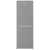 Réfrigérateur BEKO RCNA340I30SN moderne avec portes en acier inoxydable et espace de stockage intérieur spacieux.
