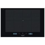 Table de cuisson Whirlpool SMP778CNEIXL avec quatre zones de cuisson et commande tactile, vue de face.