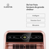 Ar Condicionado Portátil Smart Klarstein 12000 BTU – Classe A, R290, Inverter, Conectado, 52 dB, Rosa