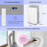 Ar Condicionado Móvel Klarstein 12000 BTU – Classe A+, R290, SEER 13, Silencioso 63 dB